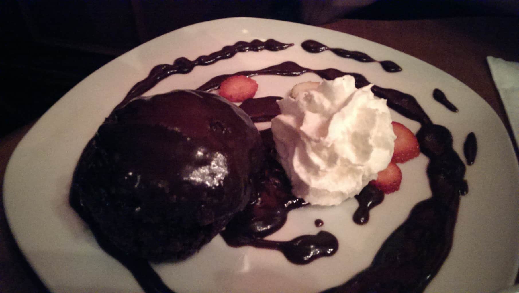 Chocolate Pudding Cake with Ice Cream
