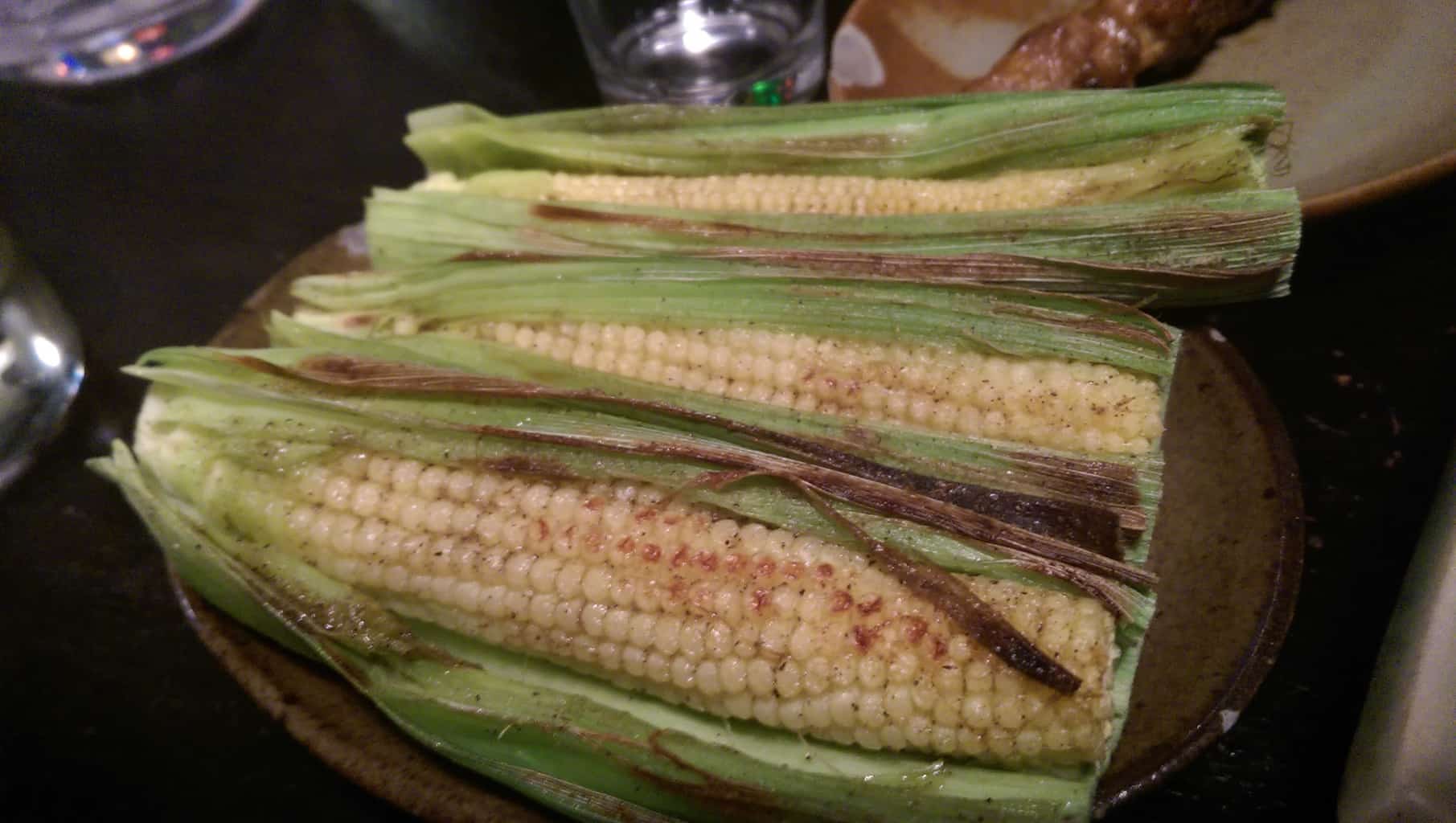 Grilled baby corn (NT$90)